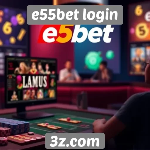 experiência do usuário no e55bet login